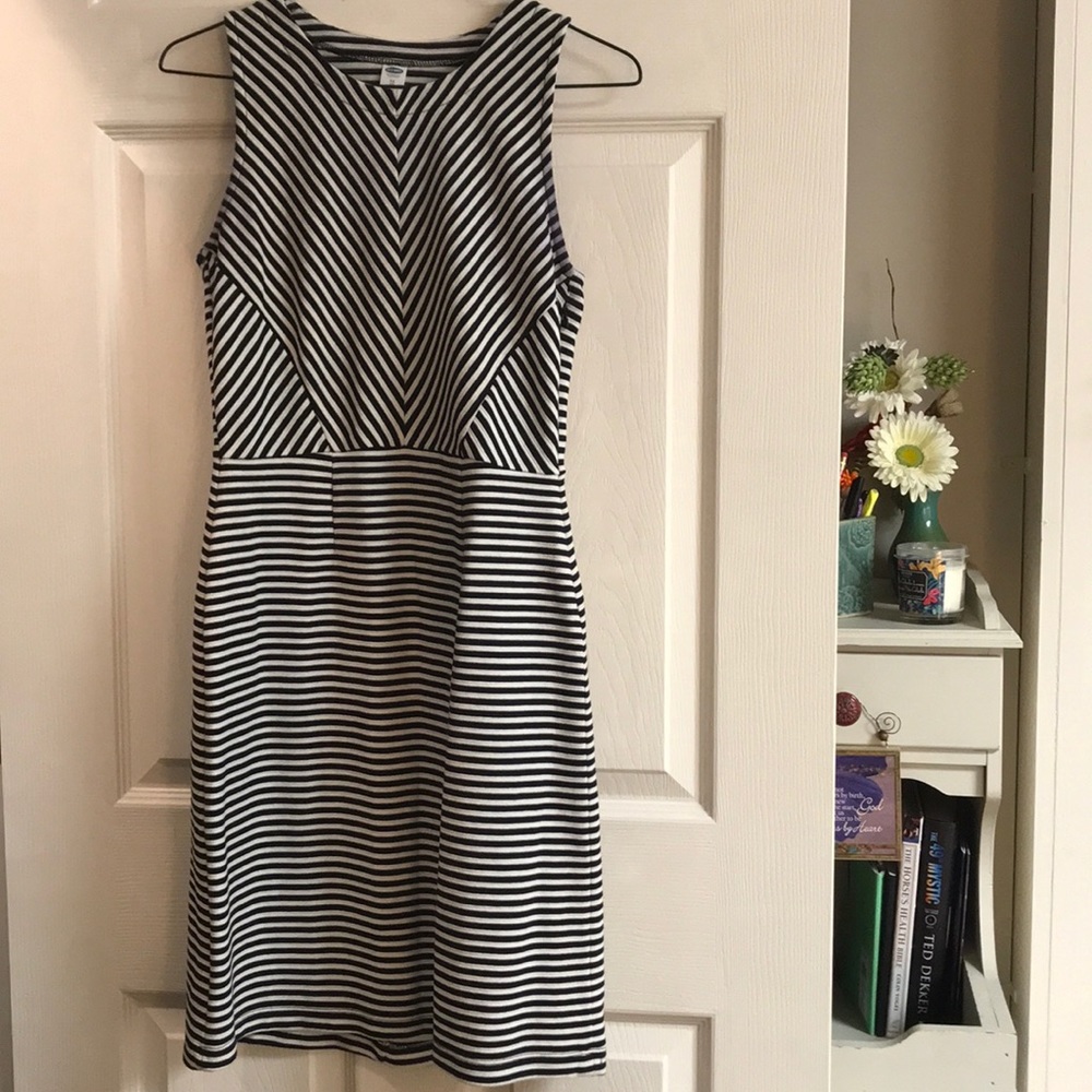 Black and White Striped Dress